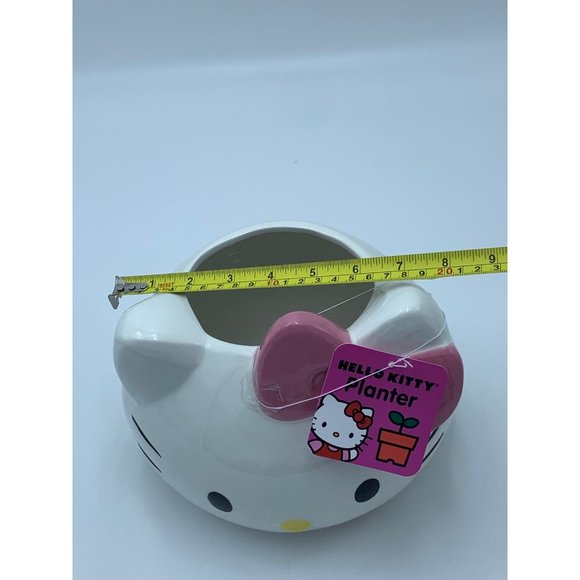 Sanrio Hello Kitty Large Ceramic Planter Pot Pink Bow - Picture 9 of 12